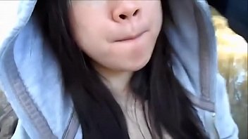 sucking,blowing,asian,public,girlfriend