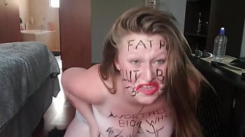 amateur,homemade,chubby,busty,bbw,big-tits,dirty-talk,kinky,big-boobs,fat-girl,solo-female,nipple-clamps,body-writing,worthless-whore,self-humiliation,worthless-slut,self-face-slap,degrades-herself,self-hair-pulling,worthless-pig