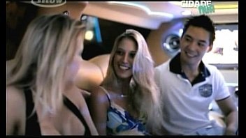 blonde,limo,stripping,car