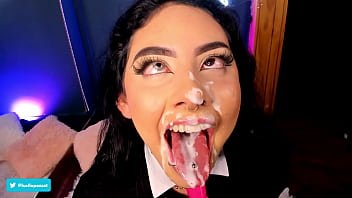 latina,blowjob,brunette,spit,POV,cum-on-face,drool,messy,jizzed,stroking,slutty,interview,sloppy,colombian,luci,big-boobs,throated,ahegao,cam-model,cum-challenge