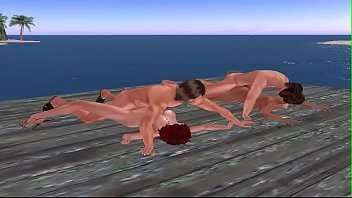 sex,fucking,4some,secondlife,dock,2couples