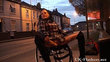 pussy,babe,public,with,outdoors,in,her,flashing,english,from,leah,caprice,wheelchair,handicapped