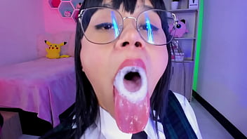 cum,teen,latina,amateur,saliva,mouth,spit,braces,glasses,asian,bdsm,fetish,camgirl,tongue,colombia,giantess,lengua,vore,ahegao,lilajordan