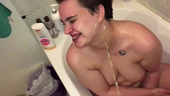 teen,piss,tattooed,piercied-nipple