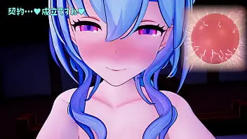 3d,hentai,mmd,normal-position,genshin,seeding-press,bote-belly