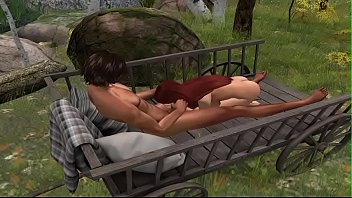 cumshot,sex,fucking,blowjob,redhead,outdoors,secondlife