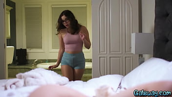 lesbian,teen,brunette,fingering,squirt,glasses,shaved-pussy,kissing,facesitting,pussy-eating,natural-tits,girlsway