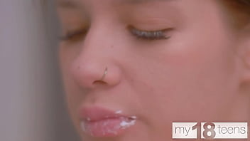 My18teens Slender Tanned Adolescent Bunk Weber Penetrates Her Intimate Area With Moisture