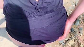Passing Cars Honked But I Shush Towards Enjoy Her In The Ass. Backdoor On The Side Of The Road.