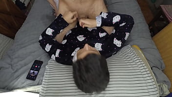 cumshot,blowjob,handjob,cum-swallow,pajamas,romantic,cumplay,no-makeup,average-dick,cum-smile,normal-size-dick,cum-mouthful,cumarthd