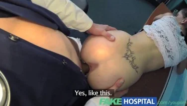 hospital,clinic,doctor,patient,oral sex,blowjob,from behind,reality